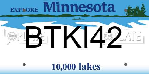 BTKI42 Minnesota License Plate
