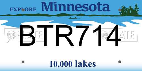 BTR714 Minnesota License Plate