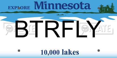 BTRFLY Minnesota License Plate