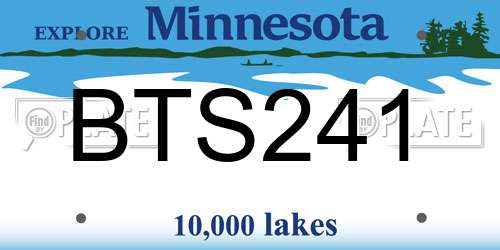 BTS241 Minnesota License Plate