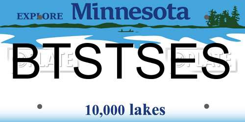 BTSTSES Minnesota License Plate