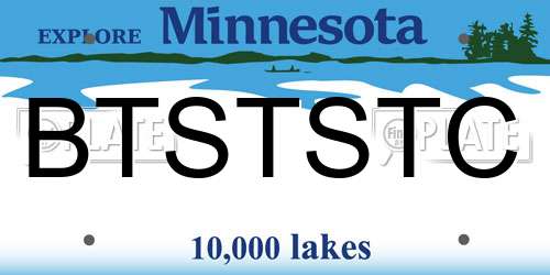 BTSTSTC Minnesota License Plate