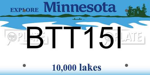BTT15I Minnesota License Plate