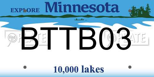 BTTB03 Minnesota License Plate