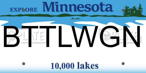 BTTLWGN Minnesota License Plate