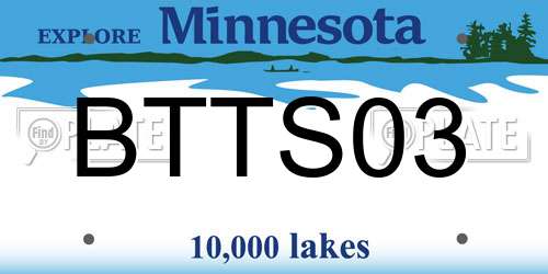 BTTS03 Minnesota License Plate