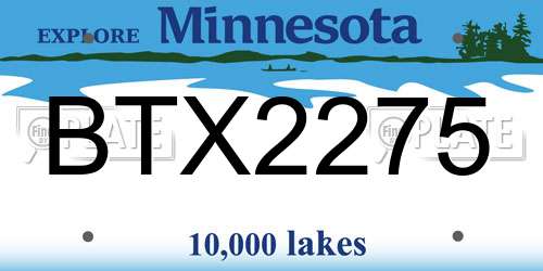 BTX2275 Minnesota License Plate