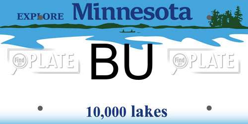 BU Minnesota License Plate