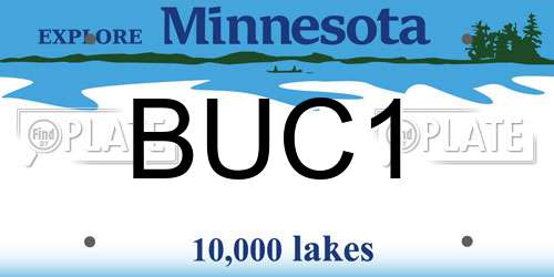 BUC1 Minnesota License Plate