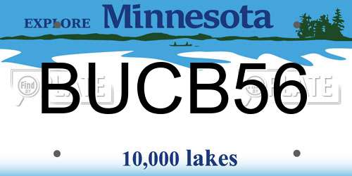 BUCB56 Minnesota License Plate