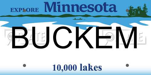 BUCKEM Minnesota License Plate