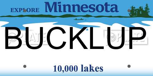 BUCKLUP Minnesota License Plate