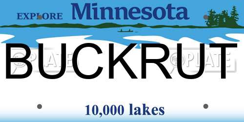 BUCKRUT Minnesota License Plate