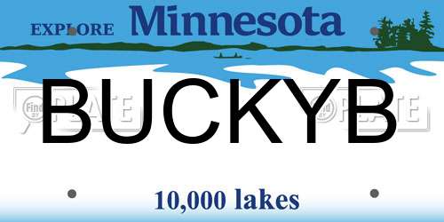 BUCKYB Minnesota License Plate