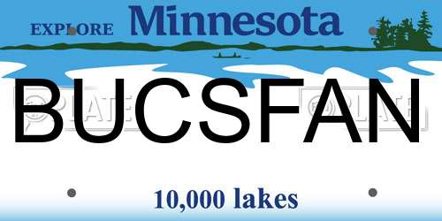 BUCSFAN Minnesota License Plate