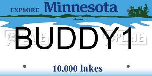 BUDDY1 Minnesota License Plate