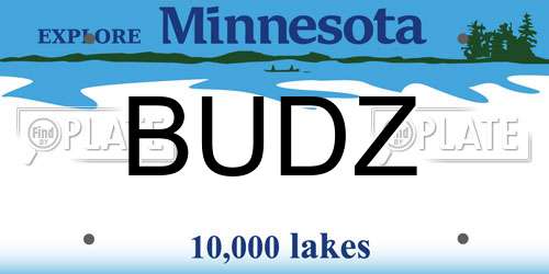 BUDZ Minnesota License Plate