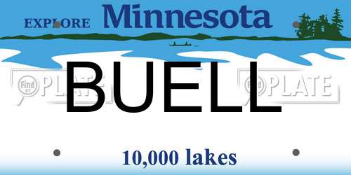 BUELL Minnesota License Plate