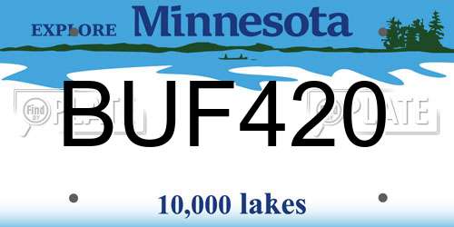 BUF420 Minnesota License Plate