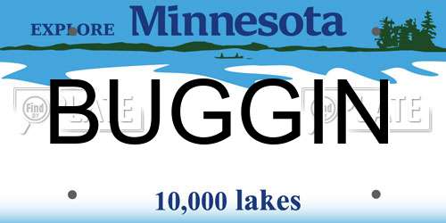 BUGGIN Minnesota License Plate