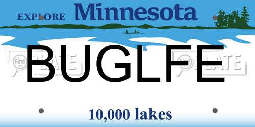 BUGLFE Minnesota License Plate