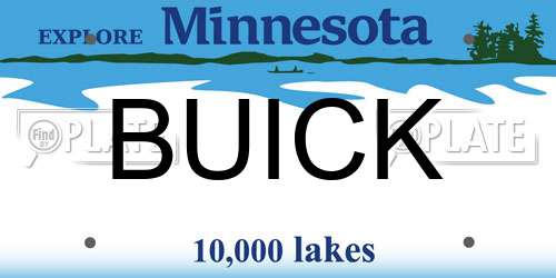 BUICK Minnesota License Plate