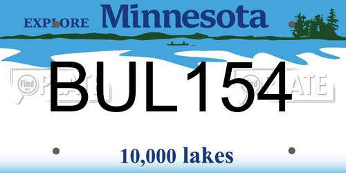 BUL154 Minnesota License Plate
