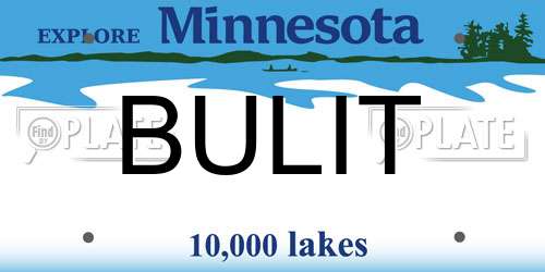 BULIT Minnesota License Plate
