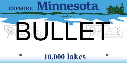 BULLET Minnesota License Plate