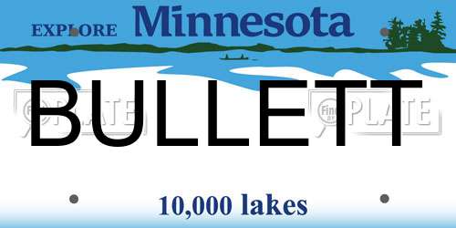 BULLETT Minnesota License Plate