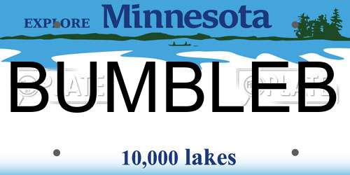 BUMBLEB Minnesota License Plate