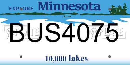 BUS4075 Minnesota License Plate
