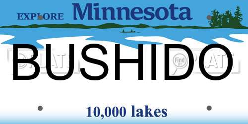 BUSHIDO Minnesota License Plate