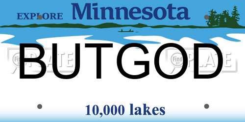 BUTGOD Minnesota License Plate