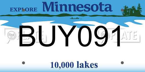 BUY091 Minnesota License Plate