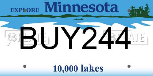 BUY244 Minnesota License Plate