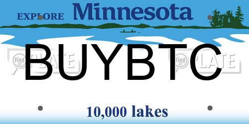 BUYBTC Minnesota License Plate