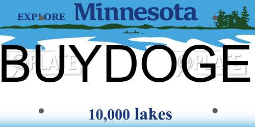 BUYDOGE Minnesota License Plate