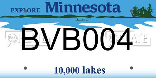 BVB004 Minnesota License Plate