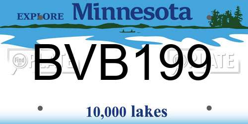 BVB199 Minnesota License Plate
