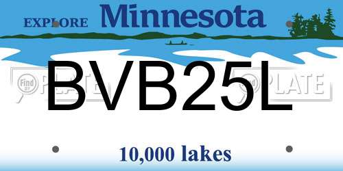 BVB25L Minnesota License Plate