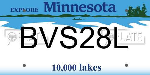 BVS28L Minnesota License Plate