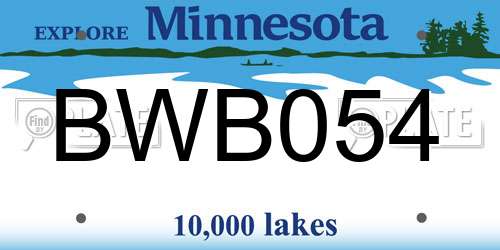 BWB054 Minnesota License Plate