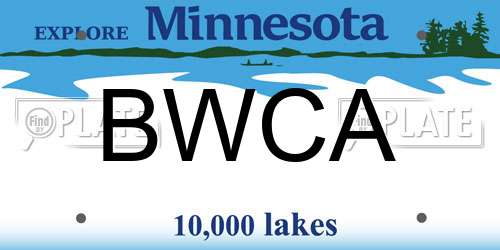 BWCA Minnesota License Plate