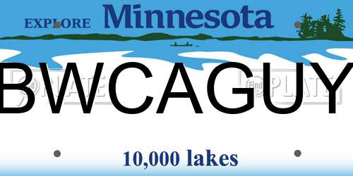 BWCAGUY Minnesota License Plate