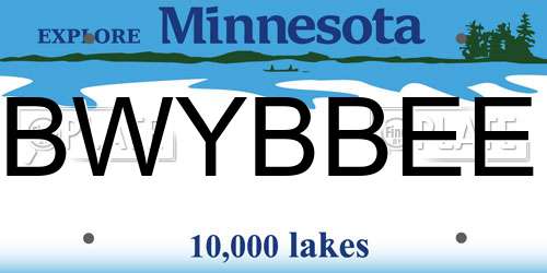 BWYBBEE Minnesota License Plate