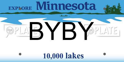 BYBY Minnesota License Plate