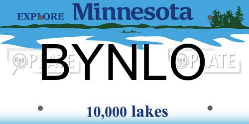 BYNLO Minnesota License Plate