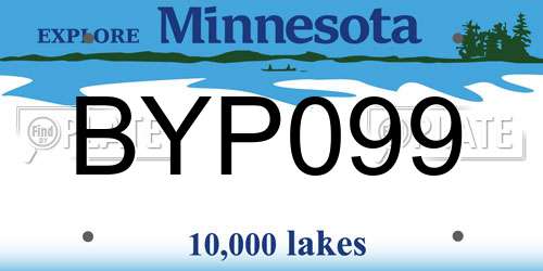 BYP099 Minnesota License Plate