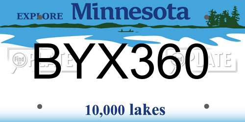 BYX360 Minnesota License Plate